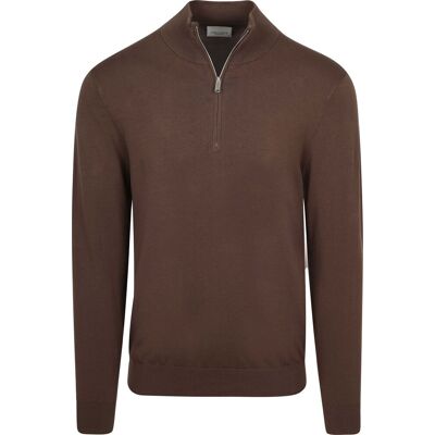 Profuomo Halv Lynlås Pullover Luksus Basis Brun måle L Profuomo Halv Lynlås Pullover Luksus Basis Brun måle L