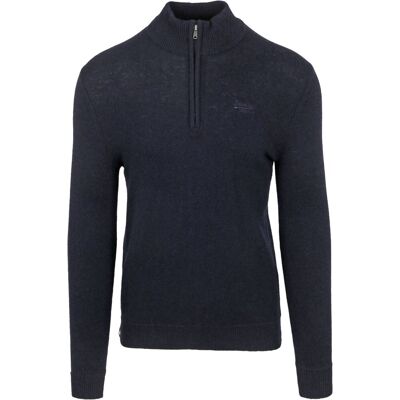 Superdry Henley Essential Half Zip navy Mørkeblå Blå måle 3XL Superdry Henley Essential Half Zip navy Mørkeblå Blå måle 3XL