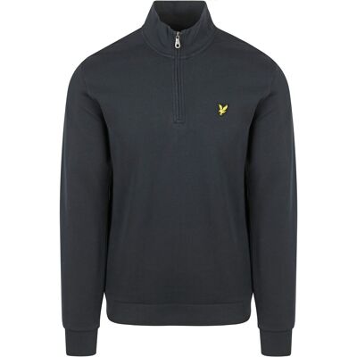 Lyle & Scott Sweatshirt med Halv Lynlås i Navy Blå Mørkeblå måle XL Lyle & Scott Sweatshirt med Halv Lynlås i Navy Blå Mørkeblå måle XL