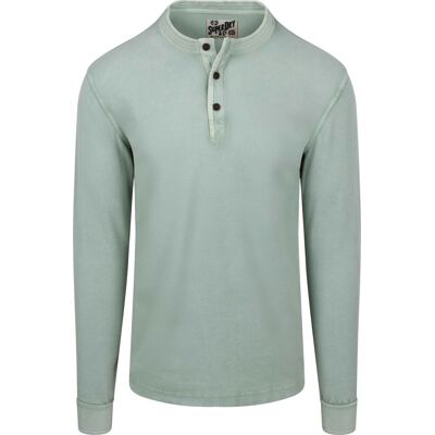 Superdry Trøje Henley Textured Grøn måle S Superdry Trøje Henley Textured Grøn måle S