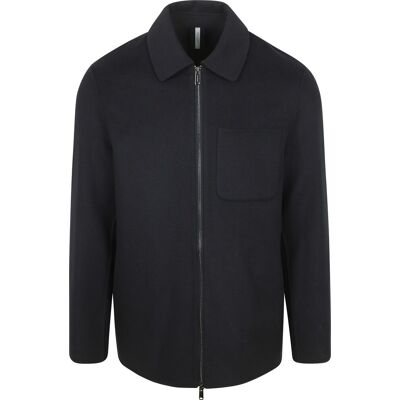 Profuomo Overshirt Woolblend Navy Blå Mørkeblå måle M Profuomo Overshirt Woolblend Navy Blå Mørkeblå måle M