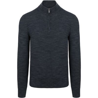 Suitable Pine Knit Half Zip Trøje Marineblå Blå Mørkeblå måle XXL Suitable Pine Knit Half Zip Trøje Marineblå Blå Mørkeblå måle XXL