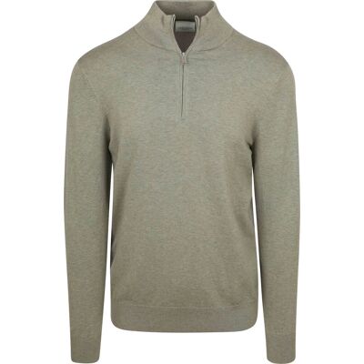 Profuomo Halv Lynlås Pullover Luksus Basis Grøn måle XL Profuomo Halv Lynlås Pullover Luksus Basis Grøn måle XL