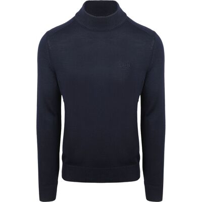 Boss Turtleneck Avac Wool Blend Marineblå Mørkeblå Blå måle L Boss Turtleneck Avac Wool Blend Marineblå Mørkeblå Blå måle L