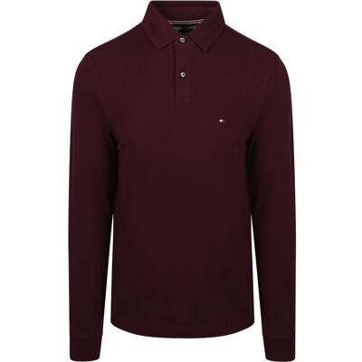 Tommy Hilfiger Langærmet Polo Bordeaux Bourgogne Rød måle XXL Tommy Hilfiger Langærmet Polo Bordeaux Bourgogne Rød måle XXL
