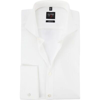 OLYMP Slim Fit skjorte med dobbeltmanchet fersken Off-white måle 37 OLYMP Slim Fit skjorte med dobbeltmanchet fersken Off-white måle 37