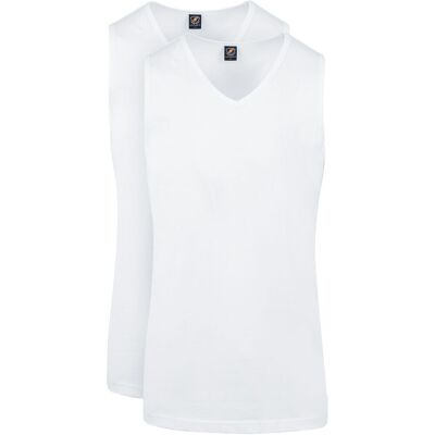 Suitable Viless ærmeløs T-shirt i hvid, 2-pak Hvid måle XXL Suitable Viless ærmeløs T-shirt i hvid, 2-pak Hvid måle XXL