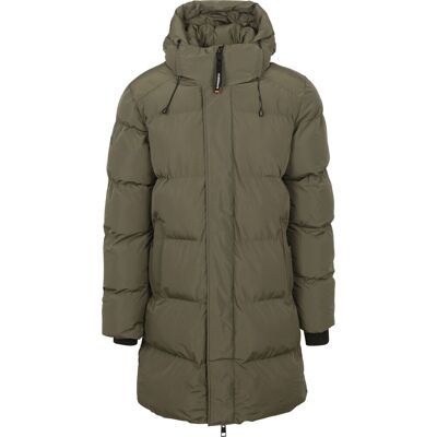Superdry Lang Dunjakke med Hætte, Sort Mørkegrøn Grøn måle XXL Superdry Lang Dunjakke med Hætte, Sort Mørkegrøn Grøn måle XXL