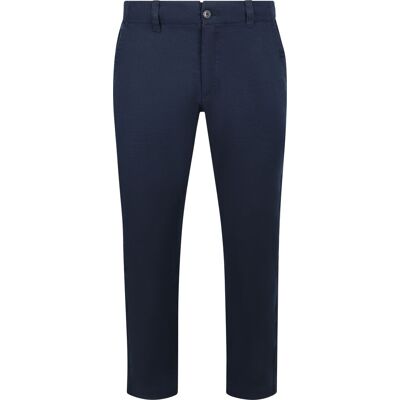 Boss Chino Sanderson Linen Blend Marineblå Blå Mørkeblå måle W 36 - L 32 Boss Chino Sanderson Linen Blend Marineblå Blå Mørkeblå måle W 36 - L 32