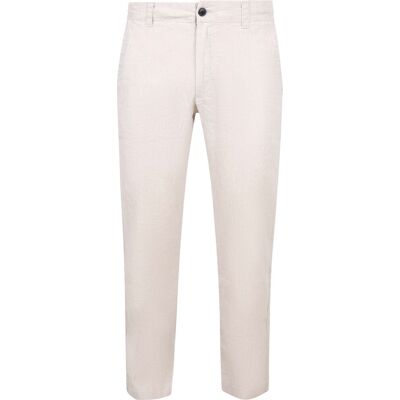 Boss Chino Sanderson Linen Blend Ecru Off-white Beige måle W 34 - L 34 Boss Chino Sanderson Linen Blend Ecru Off-white Beige måle W 34 - L 34