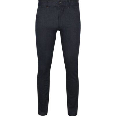 Boss Chinobuks Slim Navy Melange Blå Mørkeblå måle W 32 - L 34 Boss Chinobuks Slim Navy Melange Blå Mørkeblå måle W 32 - L 34