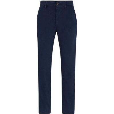 Boss satin chino, navy Blå Mørkeblå måle W 34 - L 32 Boss satin chino, navy Blå Mørkeblå måle W 34 - L 32