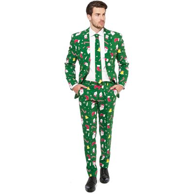 OppoSuits Santaboss kostume Rød Grøn måle 50 OppoSuits Santaboss kostume Rød Grøn måle 50
