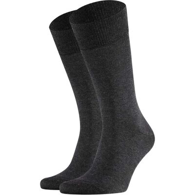 Falke Happy Socks 2 par Antracit Melange Mørkegrå Grå måle 39-42 Falke Happy Socks 2 par Antracit Melange Mørkegrå Grå måle 39-42