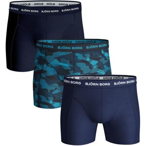 Bjorn Borg Bomuldsstræk Boxershorts 3Pack Mørkeblå Flerfarvet Blå måle S Bjorn Borg Bomuldsstræk Boxershorts 3Pack Mørkeblå Flerfarvet Blå måle S