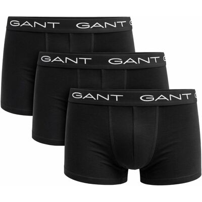 Gant Boxershorts Trunk 3-Pakke Sort måle M Gant Boxershorts Trunk 3-Pakke Sort måle M