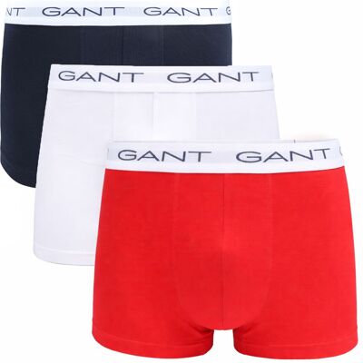 Gant Boxershorts Trunk 3-Pakke Marineblå Mørkeblå Blå Rød Hvid måle 3XL Gant Boxershorts Trunk 3-Pakke Marineblå Mørkeblå Blå Rød Hvid måle 3XL
