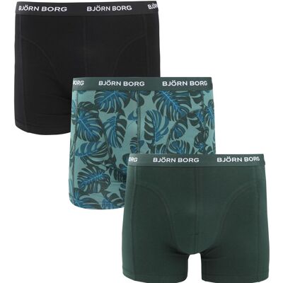 Bjorn Borg Bomuld Strække Boxershorts 3-pakning Multifarvet 5 Sort Grøn Mørkegrøn måle S Bjorn Borg Bomuld Strække Boxershorts 3-pakning Multifarvet 5 Sort Grøn Mørkegrøn måle S