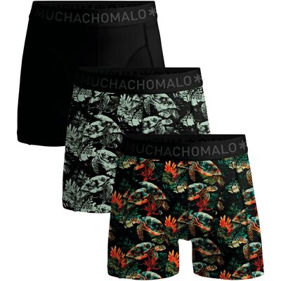 Muchachomalo Boxershorts 3-pakke Turtle Flerfarvet Sort måle XL Muchachomalo Boxershorts 3-pakke Turtle Flerfarvet Sort måle XL
