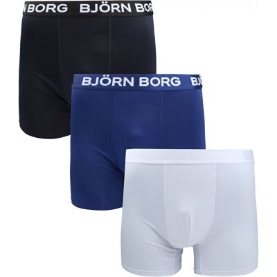 Bjorn Borg Sports Boxers 3-Pack Flerfarvet Sort Hvid Blå måle XL Bjorn Borg Sports Boxers 3-Pack Flerfarvet Sort Hvid Blå måle XL