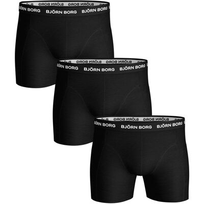 Bjorn Borg boxershorts i sort, 3-pak Sort måle S Bjorn Borg boxershorts i sort, 3-pak Sort måle S