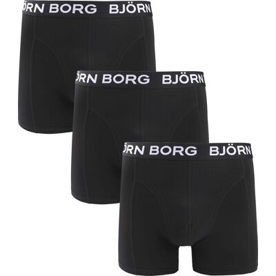 Bjorn Borg boxershorts 3-pak, sort Sort måle XL Bjorn Borg boxershorts 3-pak, sort Sort måle XL