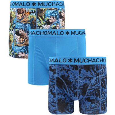 Muchachomalo Boxershorts 3-Pack Wolfy Flerfarvet Blå måle S Muchachomalo Boxershorts 3-Pack Wolfy Flerfarvet Blå måle S