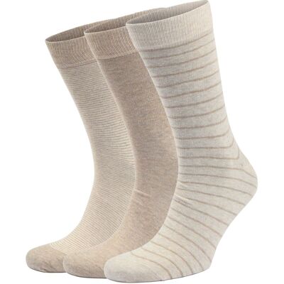 Suitable Sokker 3-pak Print Ecru Beige måle 42-46 Suitable Sokker 3-pak Print Ecru Beige måle 42-46