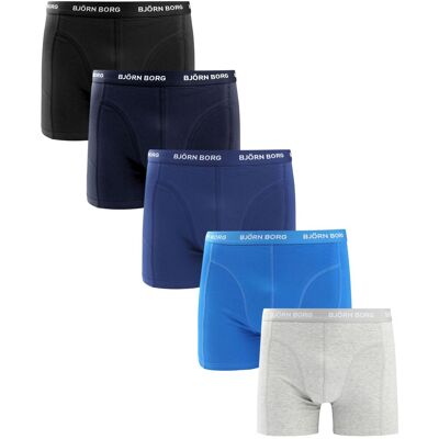 Bjorn Borg Björn Borg boxershorts 5-pak blå/grå Blå Mørkeblå Lyseblå Grå måle XL Bjorn Borg Björn Borg boxershorts 5-pak blå/grå Blå Mørkeblå Lyseblå Grå måle XL