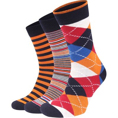Suitable orange sokker 3-pak Flerfarvet Orange måle 42-46 Suitable orange sokker 3-pak Flerfarvet Orange måle 42-46