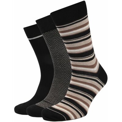 Suitable Sokker 3-Pakke Print Multicolour Flerfarvet Sort måle 42-46 Suitable Sokker 3-Pakke Print Multicolour Flerfarvet Sort måle 42-46