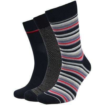 Suitable Sokker 3-Pakke Print Marineblå Multicolour Blå Flerfarvet Mørkeblå måle 42-46 Suitable Sokker 3-Pakke Print Marineblå Multicolour Blå Flerfarvet Mørkeblå måle 42-46