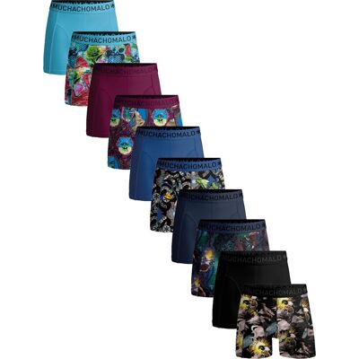Muchachomalo Boxershorts 10-Pack Print Solid Flerfarvet måle M Muchachomalo Boxershorts 10-Pack Print Solid Flerfarvet måle M