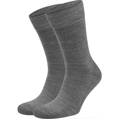 Suitable merinould sokker grå 2-pak Grå måle 39-42 Suitable merinould sokker grå 2-pak Grå måle 39-42