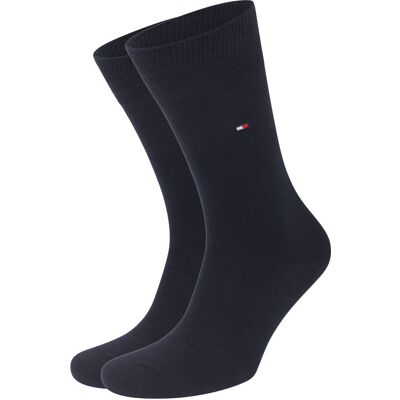 Tommy Hilfiger Classic sokker navy 2-pak Mørkeblå Blå måle 47-49 Tommy Hilfiger Classic sokker navy 2-pak Mørkeblå Blå måle 47-49