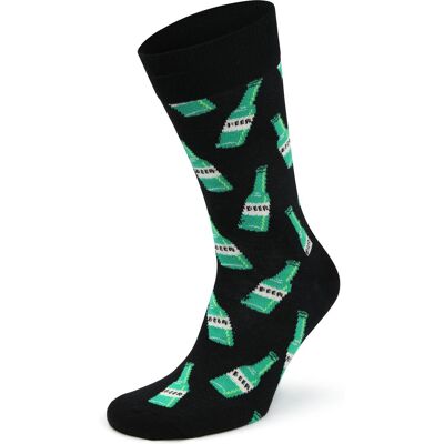 Happy Socks Strømper Beer Flerfarvet Sort måle 41-46 Happy Socks Strømper Beer Flerfarvet Sort måle 41-46