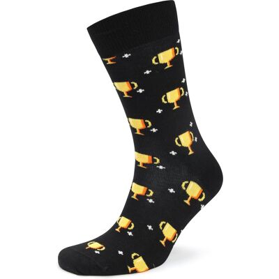 Happy Socks Strømper You Win Sort Flerfarvet måle 41-46 Happy Socks Strømper You Win Sort Flerfarvet måle 41-46