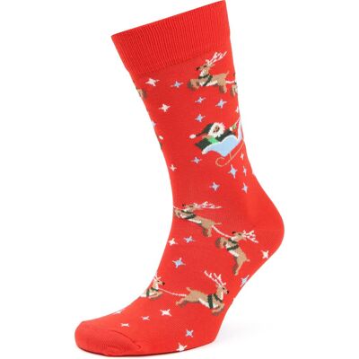 Happy Socks Strømper Sleigh Flerfarvet Rød måle 41-46 Happy Socks Strømper Sleigh Flerfarvet Rød måle 41-46