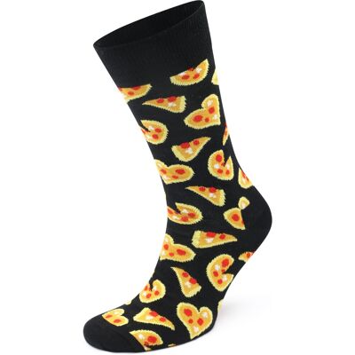 Happy Socks Strømper Pizza Love Sort Flerfarvet måle 41-46 Happy Socks Strømper Pizza Love Sort Flerfarvet måle 41-46