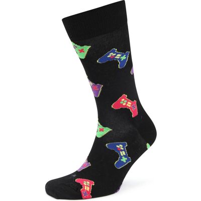 Happy Socks Strømper Controller Sort Flerfarvet måle 41-46 Happy Socks Strømper Controller Sort Flerfarvet måle 41-46