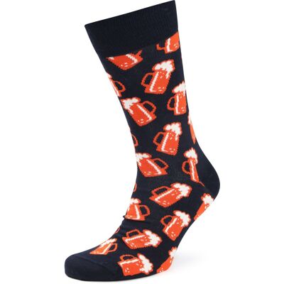 Happy Socks Strømper Beer Flerfarvet Mørkeblå Blå måle 41-46 Happy Socks Strømper Beer Flerfarvet Mørkeblå Blå måle 41-46