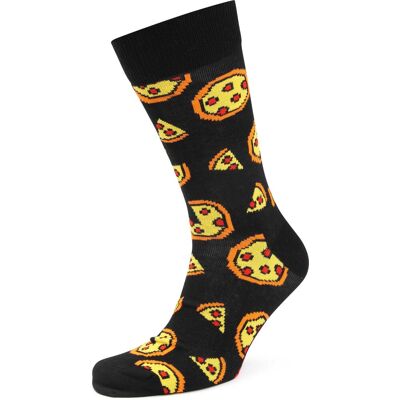 Happy Socks Strømper Pixelated Pizza Sort Flerfarvet måle 41-46 Happy Socks Strømper Pixelated Pizza Sort Flerfarvet måle 41-46