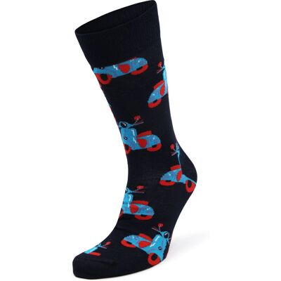 Happy Socks Strømper Scooter Flerfarvet Mørkeblå Blå måle 41-46 Happy Socks Strømper Scooter Flerfarvet Mørkeblå Blå måle 41-46