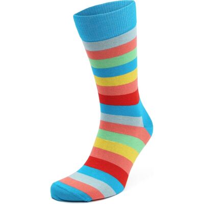 Happy Socks Strømper Stripe Flerfarvet Blå måle 41-46 Happy Socks Strømper Stripe Flerfarvet Blå måle 41-46