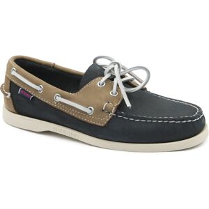 Sebago Docksides Portland Bådsko, Marine Beige Blå Mørkeblå måle 41 Sebago Docksides Portland Bådsko, Marine Beige Blå Mørkeblå måle 41
