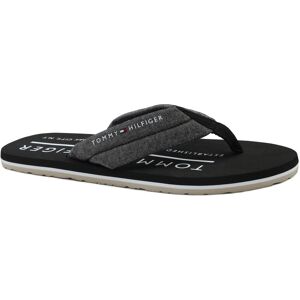 Tommy Hilfiger Flip Flops Chambray Sort Grå måle 45 Tommy Hilfiger Flip Flops Chambray Sort Grå måle 45