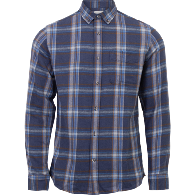 Marcus - Marcus Brazil flannel ls shirt - Herre - L L Blå Marcus - Marcus Brazil flannel ls shirt - Herre - L L Blå