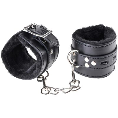 Fetish Fantasy Limited Edition Kunstlæder og Pels Manchetter - Bondage Udstyr Fetish Fantasy Limited Edition Kunstlæder og Pels Manchetter - Bondage Udstyr