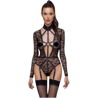 Cottelli - Gennemsigtig Body Med Stropper - Sort - M Cottelli - Gennemsigtig Body Med Stropper - Sort - M