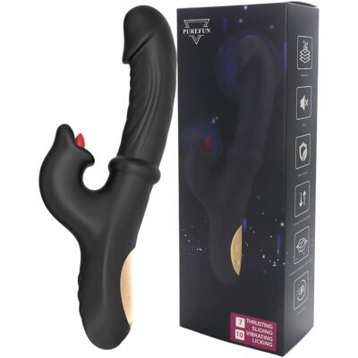 Wilson - Stødpind-Vibrator Med Klitorisløft (Sort) Wilson - Stødpind-Vibrator Med Klitorisløft (Sort)